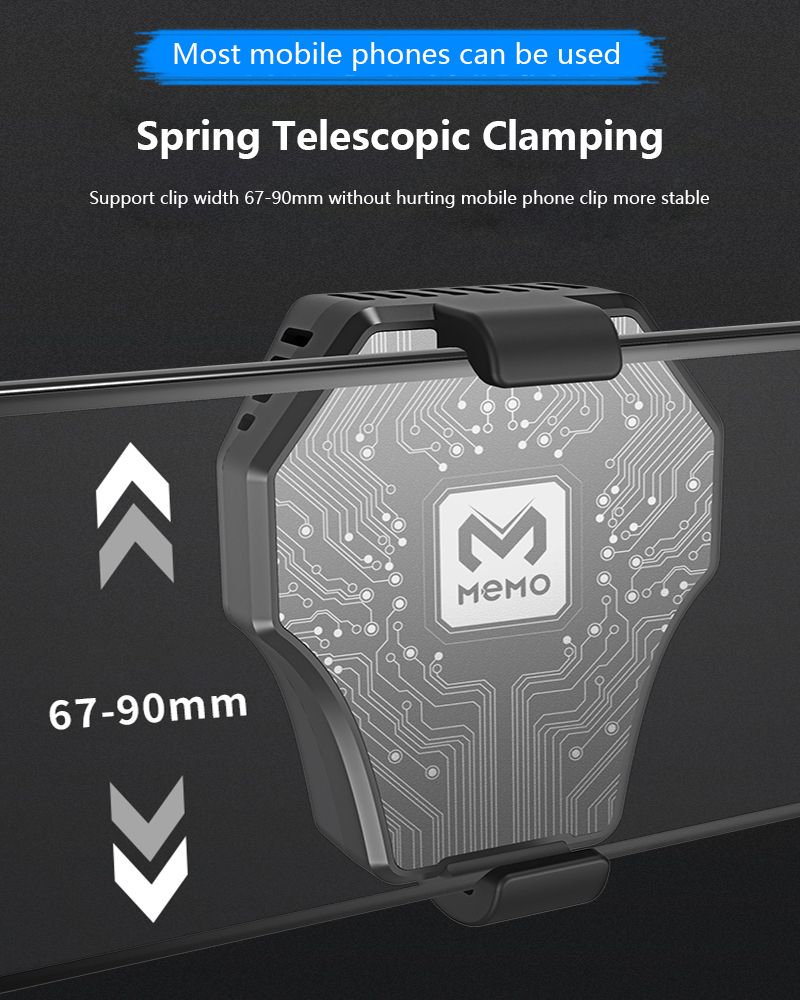 MEMO L01 Mobile Radiator Phone Cooling Fan Case Cold Wind Handle Fan for PUGB Mobile Cooler Mobile Cooling Fan Case
