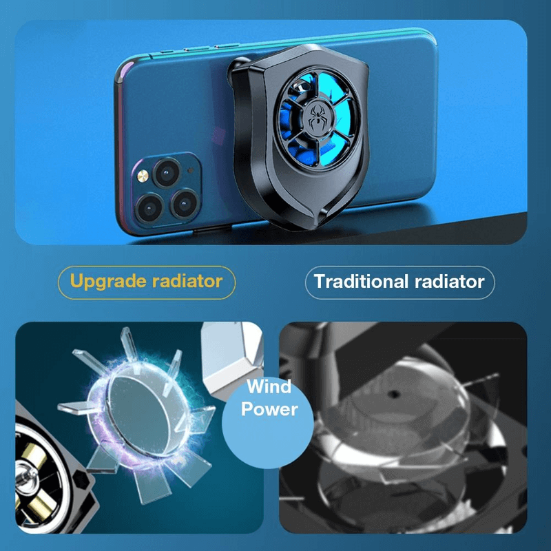 P11 Mobile Phone Cooler Cooling Fan Game Pad Holder Bracket Fan Radiator for Smartphones  and  Tablets