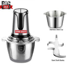 Stainless Electric Food Chopper Meat Grinder Mincer baby Food Processor 2 Speed 2L Capacity 500W