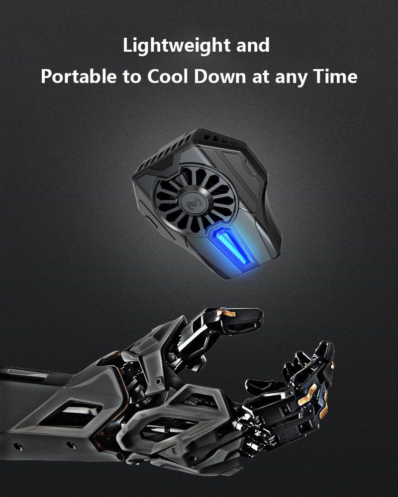 MEMO L01 Mobile Radiator Phone Cooling Fan Case Cold Wind Handle Fan for PUGB Mobile Cooler Mobile Cooling Fan Case