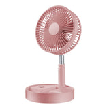 Portable Fan Rechargeable, Stand  and  Table fan Folding Telescopic  and  Adjustable Height for Office Home Outdoor Camping