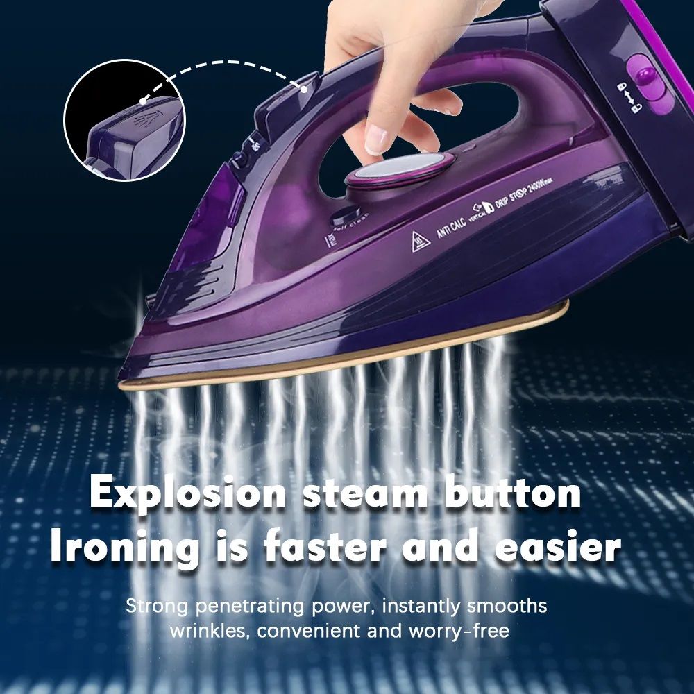 Handheld Cordless Steam Iron for Clothes Household -Random Color