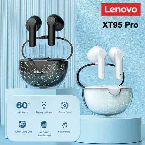 Lenovo XT95 Pro Bluetooth Earphone 9D HIFI Sound Sport Waterproof TWS Wireless Earbuds with Mic for