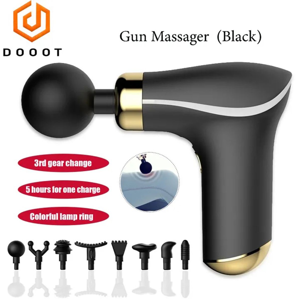 Portable Massage Gun 3 Gears Muscle Relaxation Electric Gun Massager