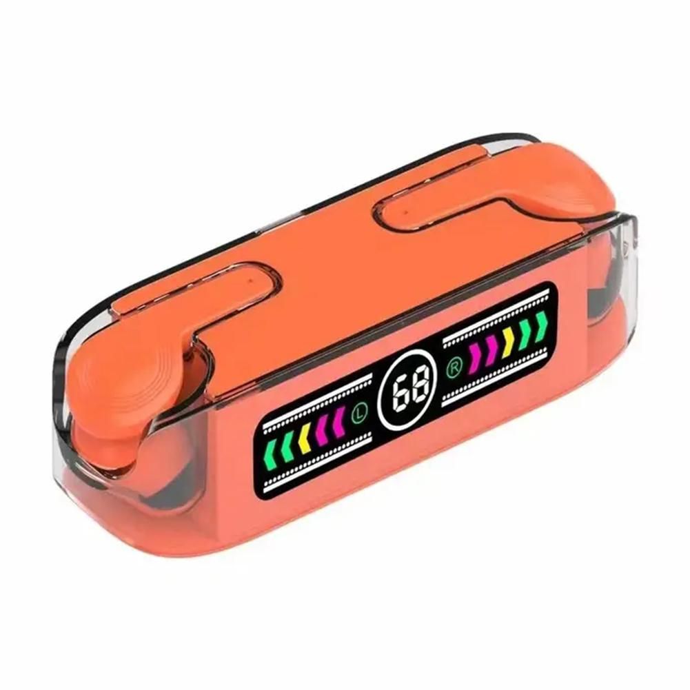 M12 MAX Bluetooth Earphone Headphones Mirror Wireless Stereo Headset 5.3 with Digital Display Sports Earbuds for Gaming