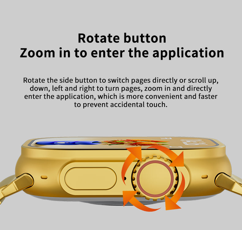 Newest Ultra Gold Series 9 Smart Watch Men GPS NFC IP67 Smartwatch Waterproof Sport Mode Fitness