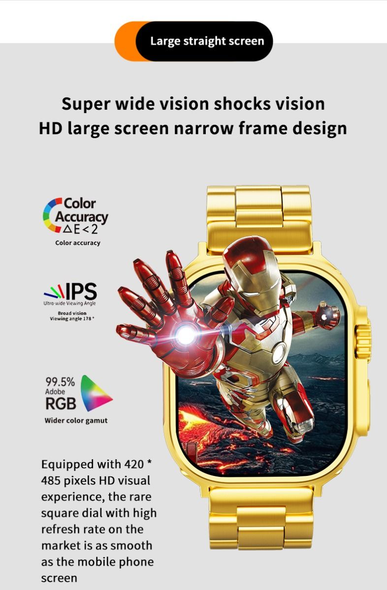 Newest Ultra Gold Series 9 Smart Watch Men GPS NFC IP67 Smartwatch Waterproof Sport Mode Fitness