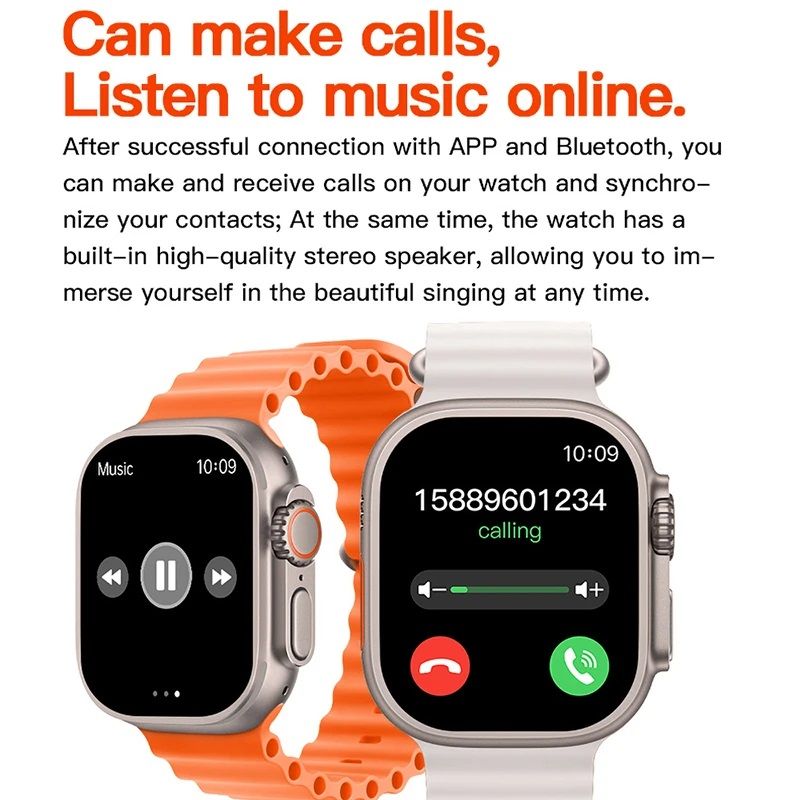 T900 Ultra Smart Watch 1:1 Case 2023 New 2.09-Inches Series 8 Ultra Bluetooth Call Waterproof 49mm Games Wireless Charging Smartwatch