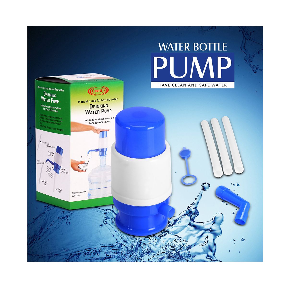Huile Drinking Water Bottle Hand Pump -Big Size