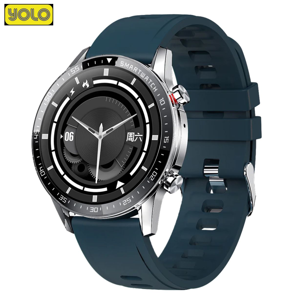 YOLO Fortuner Bluetooth Calling Smart Watch 1.3” HD Display Music Playback 24-7 Heart Rate SpO2 Blood Pressure Sleep Monitoring Fitness Tracker IP67 Waterproof Smart Watch for Men  and  Women